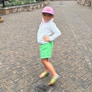 Cat & Jack Tessa Multi Ombre Glitter Hook & Loop Jelly Sandals Size 11